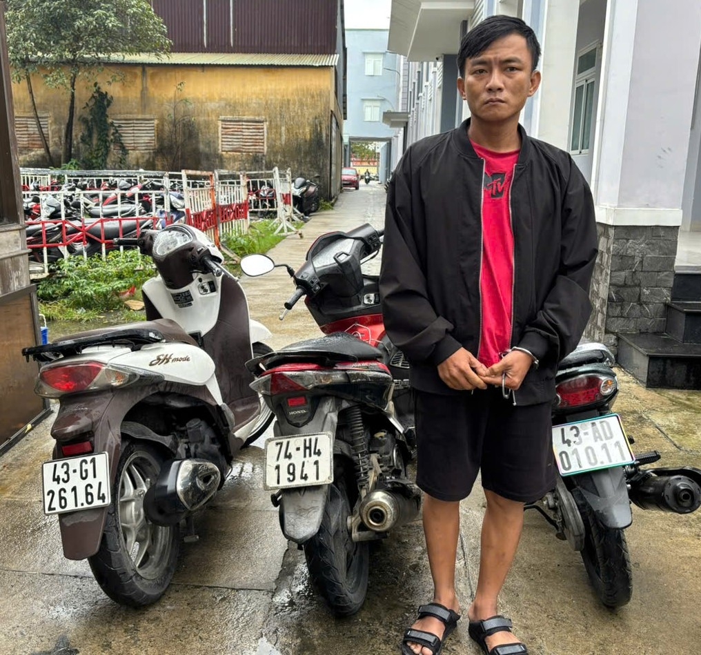 Bắt đối tượng có 3 tiền án thực hiện hàng loạt vụ trộm cắp xe máy ở Đà Nẵng